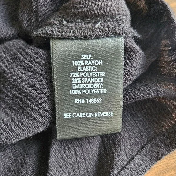 Torrid Black Smocked Babydoll Halter Top Women's 2X Dark Cottagecore Flattering - Picture 10 of 10